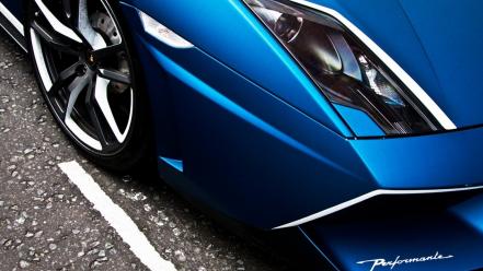 Lamborghini gallardo blue cars italian wallpaper