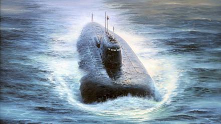 Military ocean sea ships submarine wallpaper