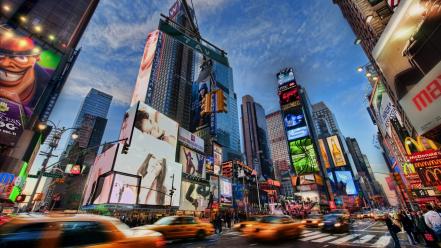 New york city times square cars cities lights wallpaper