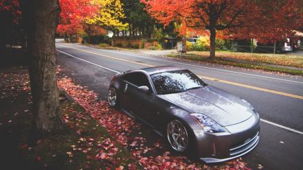 Nissan 350z autumn cars tuning wallpaper