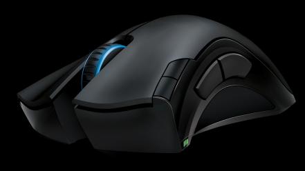 Razer black background blue mice mamba wallpaper