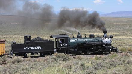 Rio grande locomotives steam engine trains widescreen wallpaper