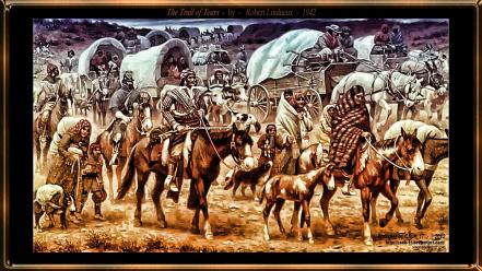 Robert lindneux the trail of tears artwork wallpaper