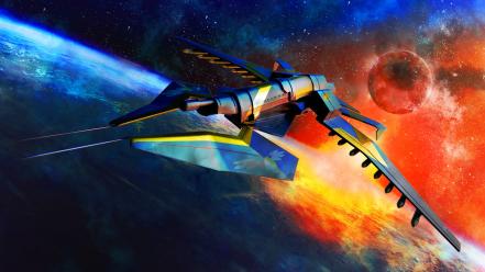 Spitfire astronomy outer space science fiction spacescape wallpaper