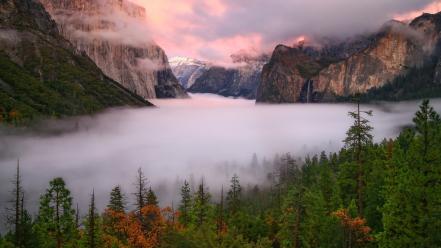 Aare yellowstone national park brown clouds dawning wallpaper