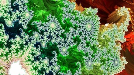 Abstract fractals geometry multicolor wallpaper