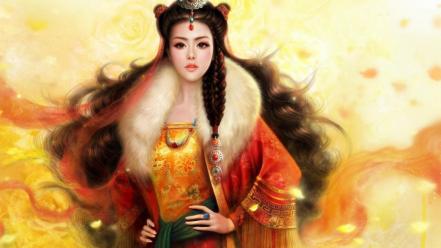 Asian fantasy girl wallpaper