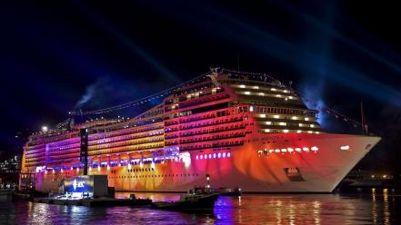 Banners bright cruise ship sea ships wallpaper