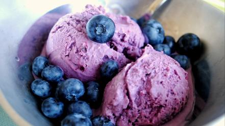 Blueberries desserts food ice cream wallpaper