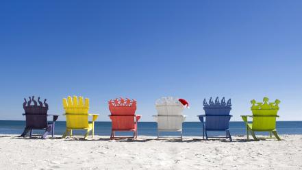 Christmas beaches chairs wallpaper