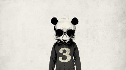 Deviantart rhys owens minimalistic panda bears sunglasses wallpaper