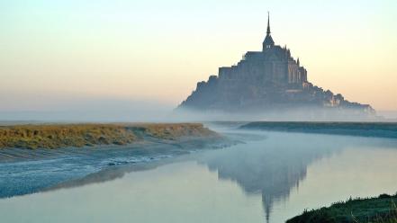 France mount st. michael avion normandy simplistic wallpaper