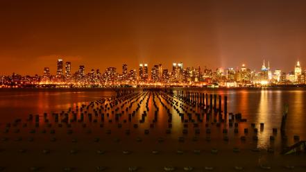 Hudson river new york city cities skyline piers wallpaper