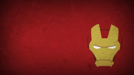 Iron man marvel comics blo0p minimalistic red background wallpaper