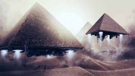 Stargate flying pyramids wallpaper