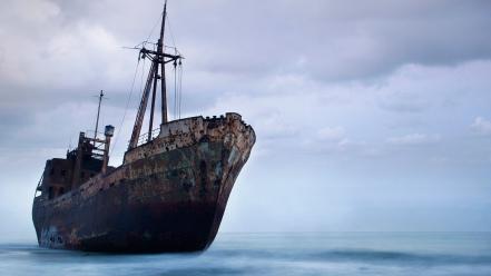 Abandoned ships shipwreck wallpaper