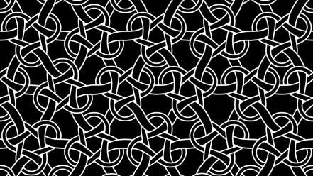 Abstract artwork black and white chains patterns wallpaper