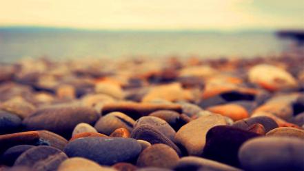 Beach stones photography wallpaper