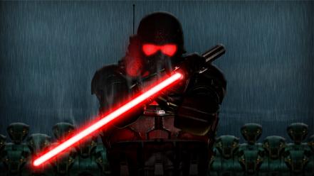 Dark digital art lasers red video games wallpaper