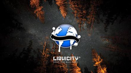 Drum and bass forests liquicity night sky stars wallpaper