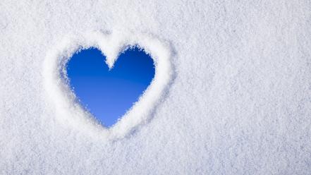 Hearts snow wallpaper