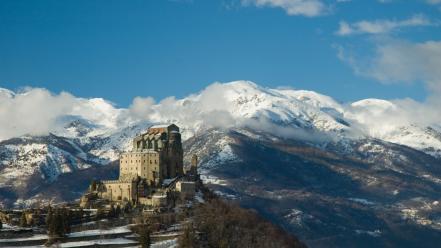 Italia italy sacra di san michele architecture landscapes wallpaper