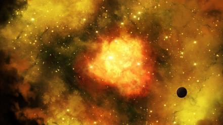 Nebulae outer space planets wallpaper