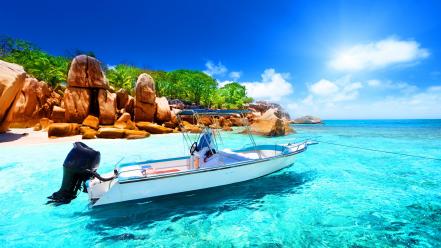 Seychelles beach wallpaper