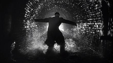 The third man grayscale movies tunnel wallpaper