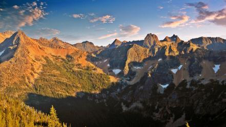 Washington state clouds forests landscapes mountains wallpaper