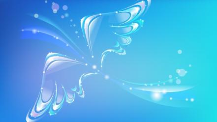 Abstract blue butterfly wallpaper