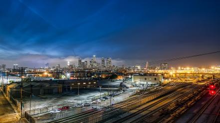 California los angeles nocturnal architecture buildings wallpaper