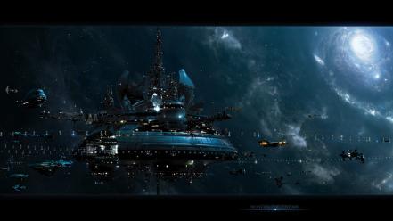 Cosmo futuristic outer space science fiction wallpaper