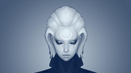 Diana league of legends white hair wallpaper