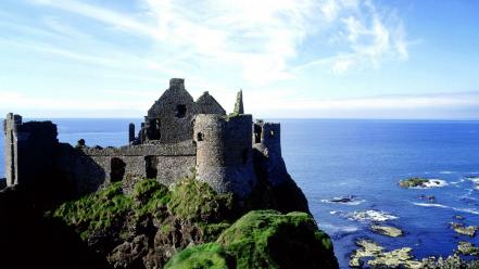 Ireland architecture castle dunluce ruins wallpaper