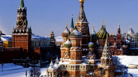 Red square russia destination tourist winter wallpaper