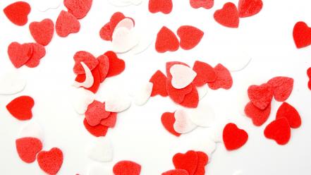 Red white lovve hearts wallpaper