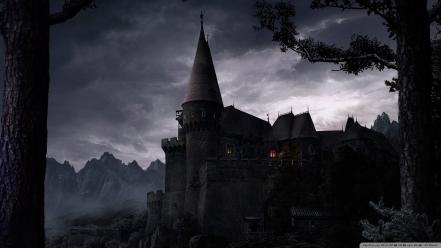 Castle dark fantasy art wallpaper