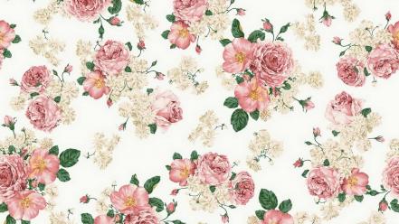 Floral texture flowers patterns roses wallpaper