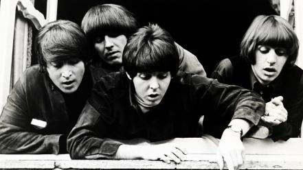 The beatles grayscale monochrome wallpaper