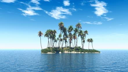 Tropical beach island wallpaper