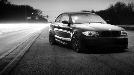 Bmw cars grayscale roads tuning wallpaper