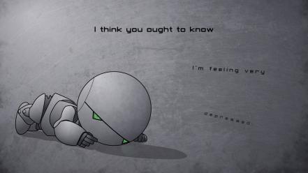 Android hitchhikers guide to galaxy androids depression wallpaper