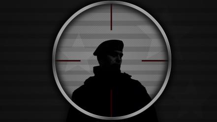 Black red scope sniper white wallpaper