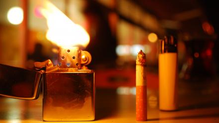 Blurred background bokeh cigarettes flames lighters wallpaper