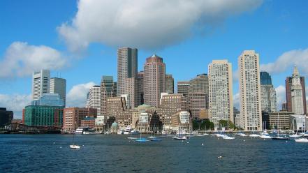 Boston cities skyscrapers wallpaper