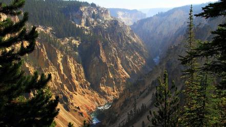 Gc grand canyon yellowstone national park beige blue wallpaper