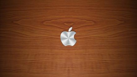 Mac os x logos textures wood wallpaper