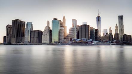 New york city buildings cityscapes skyscrapers sunlight wallpaper
