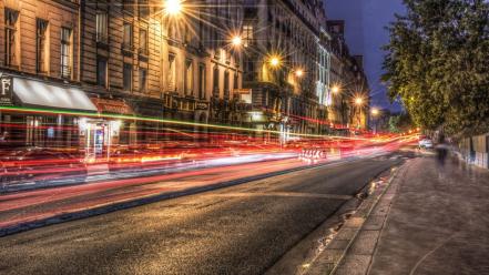 Paris cities city lights street wallpaper